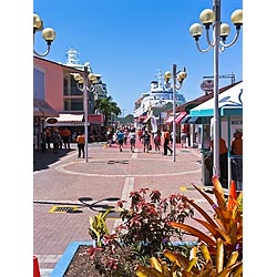 antigua st johns street caribbean
 cruise ship port  photo stock