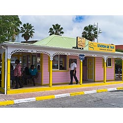 office taxi station depot st martin
 caribbean  photo stock