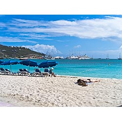 port philipsburg st maarten
 caribbean beach  photo stock