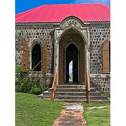 st kitts church caribbean st john
 capisterre  photo stock