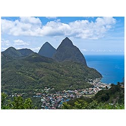 st lucia piton mountains pitons
 saint lucia  photo stock