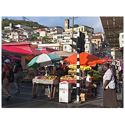 st george grenada market street  photo
 stock