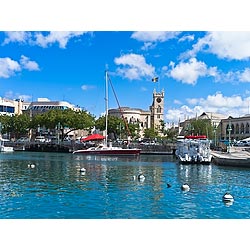 careenage bridgetown harbour
 anchorage caribbean  photo stock