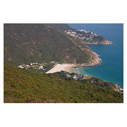 hong kong big wave bay shek o country park coast  photo stock