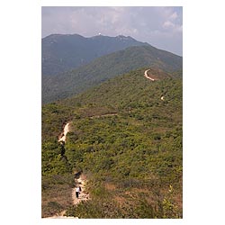 walking ramblers hong kong dragons back footpath  photo stock