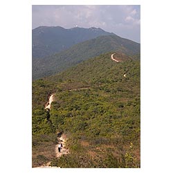 walking ramblers hong kong dragons back footpath  photo stock