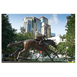 hong kong jockey club statue  photo stock