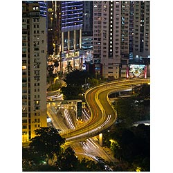 city road hong kong causeway bay buildings lights  photo stock