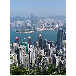 skyscraper buildings harbour hong kong tower flats  photo stock