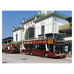 big bus tours hong kong central pier china tourism  photo stock