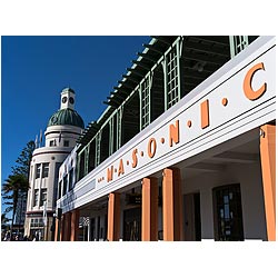 art deco building napier masonic hotel new zealand  photo stock