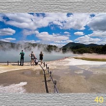 new zealand tourist champagne pool rotorua holiday  photo stock