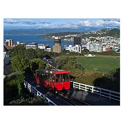 cable car wellington harbour new zealand cityscape  photo stock