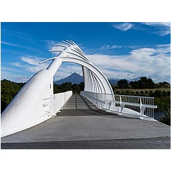 te rewa rewa bridge mount egmont new zealand  photo stock