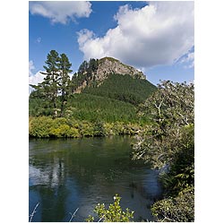 river new zealand scenic waikato river lava dome  photo stock