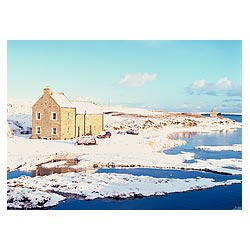 Mill bay - Winter snow scene remote house landscape snowy  photo 