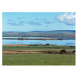 Loch of Stenness - Uk scotland Fields tranquil landscape summer farmland mainland landscapes  photo 