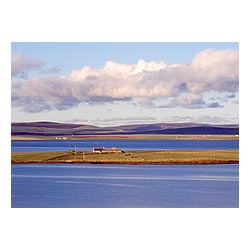 Bay of Firth - Farm on Holm of Grimbister island farmhouse remote house Scotland uk  photo 