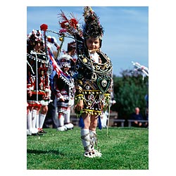 Festival of the Horse - Girl horse competitor in traditional harvest dress at St Margarets Hope  photo 