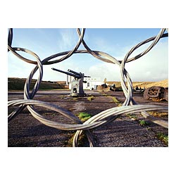 Scapa Flow Visitors Centre - Anti submarine boom defense net AA gun Naval history museum  photo 