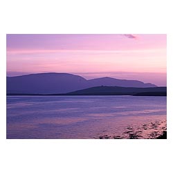  - Misty Hoy hills lilac pink pastel evening light sky at dusk  photo 