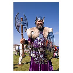 County Show - Shetland Jarl squad Viking dress shield helmet axe show ground  photo 