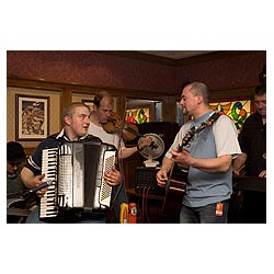 Orkney Folk Festival - Musicians playing Accordion guitar fiddle uk pub scottish music player band  photo 