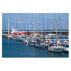 Kirkwall Marina - Boats leisure craft yacht berthed quayside jetty harbour pontoons uk  photo 