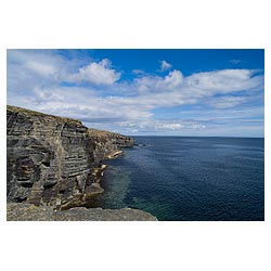 Clu Ber - East coast seacliffs calm blue sea and sky rugged coastline summer  photo 