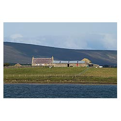 Holm of Grimbister - Farm cottage croft house on small island shore of Firth Bay  photo 