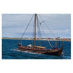 Sea Stallion - Longship Havhingsten fra Glendalough Viking galley oar long boat ship  photo 