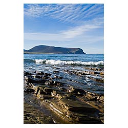 Atlantic Ocean coast - Scotland bay and hills of Hoy islands sea waves uk  photo 