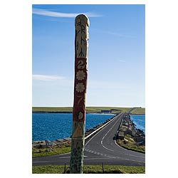 Churchill Barriers - Native Canadian Squamish Indian and Orcadian Totem Pole wooden art  photo 