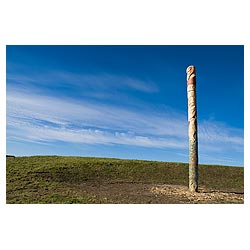 Totem pole - Native Canadian Squamish Indian and Orcadian Totem Pole wooden art carved  photo 