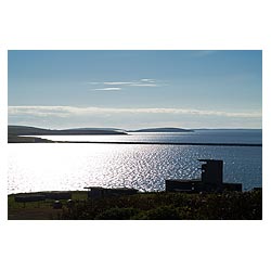 Churchill Barriers - Graemeshall sea defense gun position overlooking first Churchill barrier  photo 