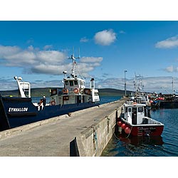 Rousay ferry - Ferry MV Eynhallow at Tingwall harbour pier car uk ferries  photo 