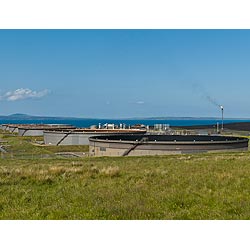 Flotta Oil Terminal - Oil tanks terminal and gas flare scotland  photo 