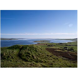 Cuween Hill - Cuween Hill Chambered Cairn neolithic burial mound and Bay of Firth  photo 