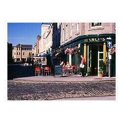 Town - Waiter serving customers outdoor pavement street cafe people city scotland  photo 