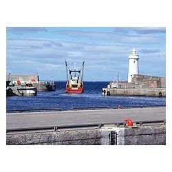  - Fishing boats departing harbour deep sea boat scotland trawler leaving  photo 