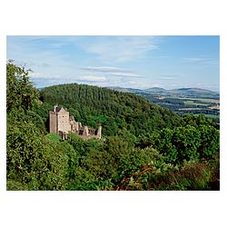 Castle Campbell - Castle amongst trees Dollar Glen gloom scotland scottish castles country  photo 