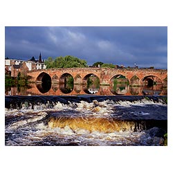 Devorgilla bridge - Multiple stone arch bridge across River Nith  photo 