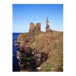 Castle Girnigoe - Castle Sinclair cliff ruin Noss Head ruins scotland castles scottish highland  photo 