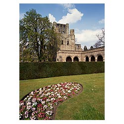 Kelso Abbey - ruins gardens scotland abbey roxburghshire  photo 