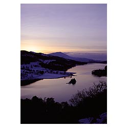 Loch Tummel - scottish view Lochside viewpoint sunset and Mountain Schiehallion highlands  photo 