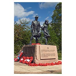 Memorial Garden - Allied force liberation of Europe monument girl kilted soldier scotland war  photo 