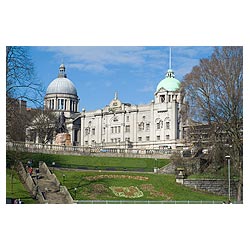 Union Terrace Gardens - His Majestys Theatre parkland flowerbeds garden building city scotland  photo 