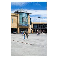 Eastgate - Falcon square pedestrian precinct entrance to shopping centre plaza people  photo 