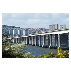 Tay Road Bridge - Bridge crossing the River Tay with city scotland  photo 