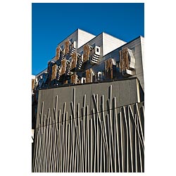 Scottish Parliament - Scotland parliament building decorate security walls modern features  photo 